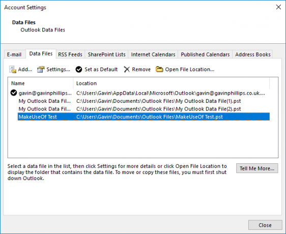 Impostazioni dell'account per il recupero della password di Microsoft Outlook con Recovery Toolbox
