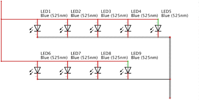 LED dei pulsanti di scelta rapida Circuito