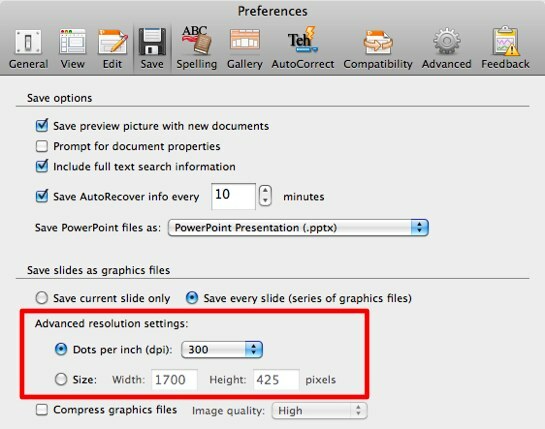 Come creare un'immagine di intestazione del sito Web utilizzando le preferenze di PowerPoint 06b