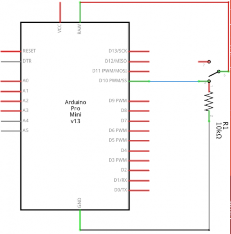 Circuito di scelta rapida di Arduino