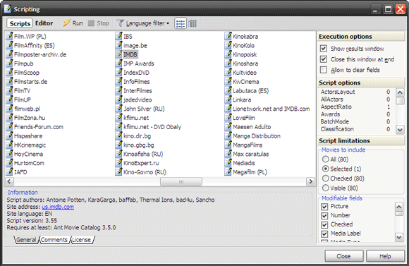 organizzatore di film open source