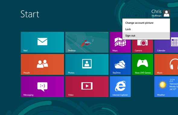 come posso chiudere Windows 8