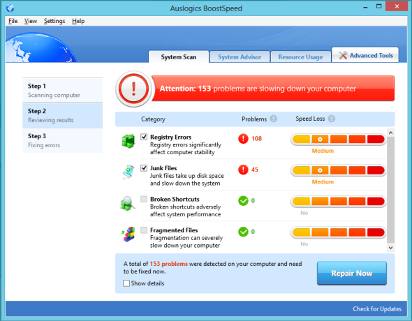 Auslogics-boostspeed-system-scan-risultati