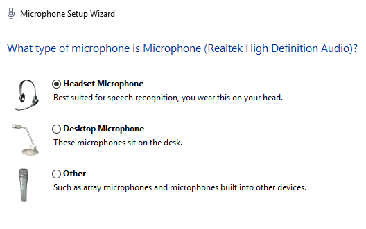 Windows 10 microfono per la configurazione del riconoscimento vocale