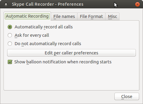Skype Call Recorder su Linux