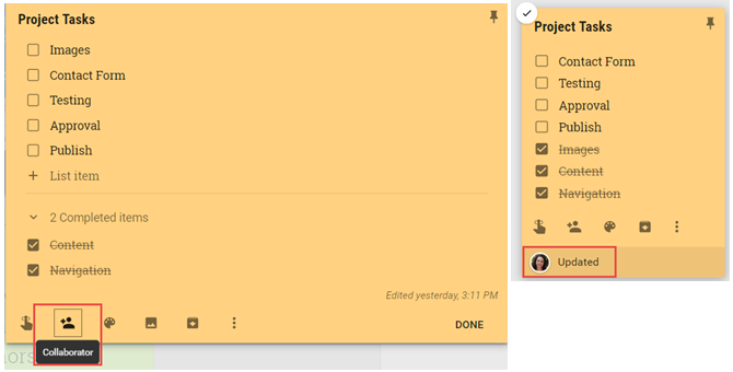 Come utilizzare Google Keep per una semplice gestione dei progetti GoogleKeepCollaborateUpdate web