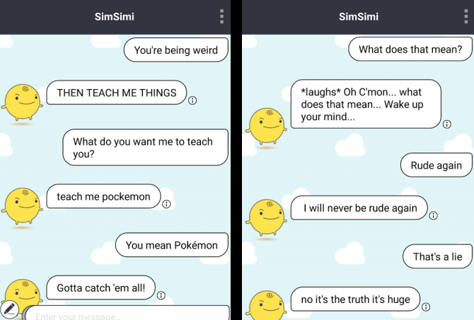 Simsimi-chatbot-screenshot