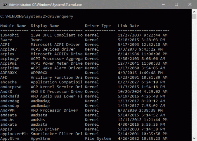 Comandi CMD di Windows essenziali che dovresti conoscere driverquery