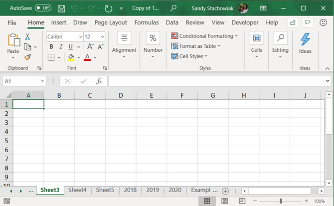 Punti della scheda di scorrimento di Excel