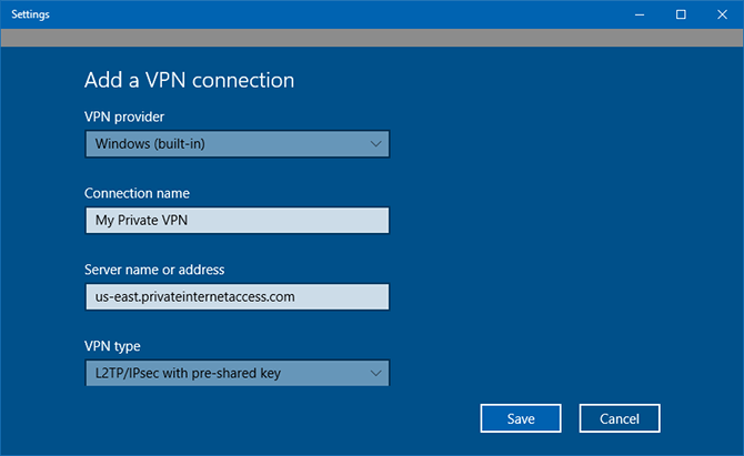 Configurare una connessione VPN in Windows 10