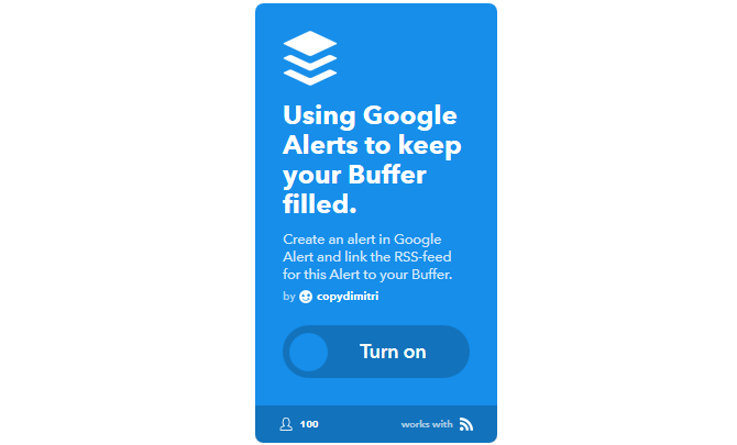 La guida IFTTT definitiva: utilizza lo strumento più potente del Web come un professionista 22IFTTT GoogleAlertsToBuffer