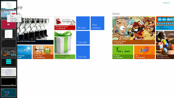 La mia prima ora con Windows 8 Consumer Preview - A Snap Judgment [Opinione] snap di chiusura delle app