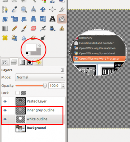 Come creare un semplice effetto ingrandito sugli screenshot in GIMP 8