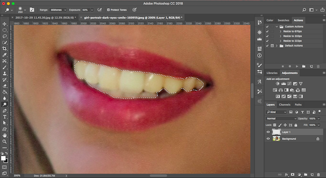 Impara il fotoritocco in Photoshop: abbassa le basi in 1 ora per schiarire i denti