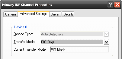 Controlla la tua modalità di trasferimento IDE per rendere il tuo PC più veloce passare a pio