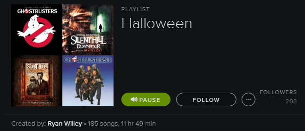 Playlist Spotify - Halloween