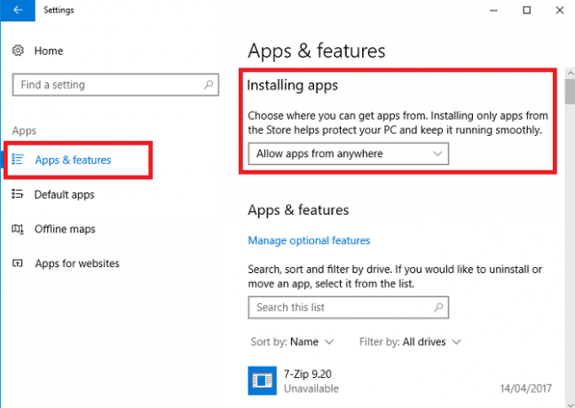 10 Altre funzionalità di Windows 10 che puoi disattivare Le app verificate di Windows consentono le app 670x475