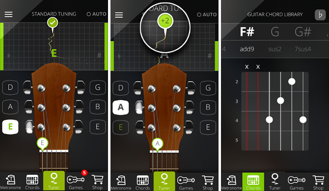 5 app gratuite che ti aiutano a imparare e giocare a Guitar app per Android guitartuna