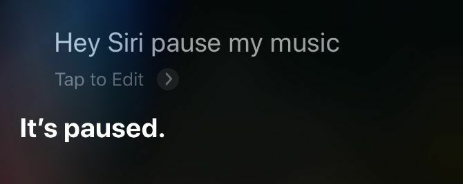 Lo schermo Siri mette in pausa la musica su iPhone