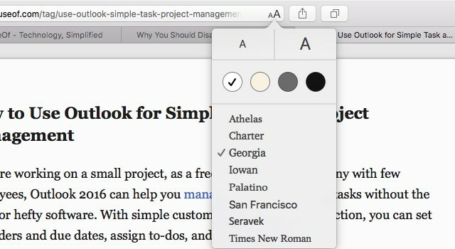 Personalizza-safari-reader