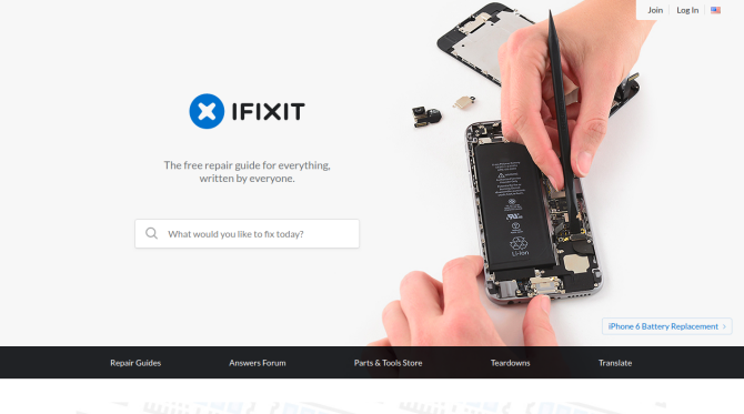 Sito Web di riparazione di gadget IFixIt