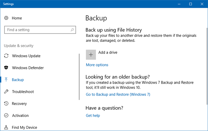 La cronologia dei file di Windows Guida al backup e ripristino di Windows 1