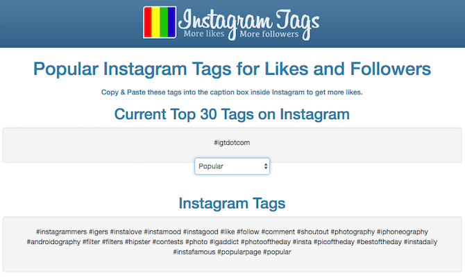 I migliori strumenti Instagram InstagramTags