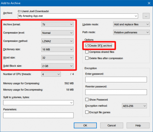 Come creare un file di installazione "EXE" creare il programma di installazione 7zip