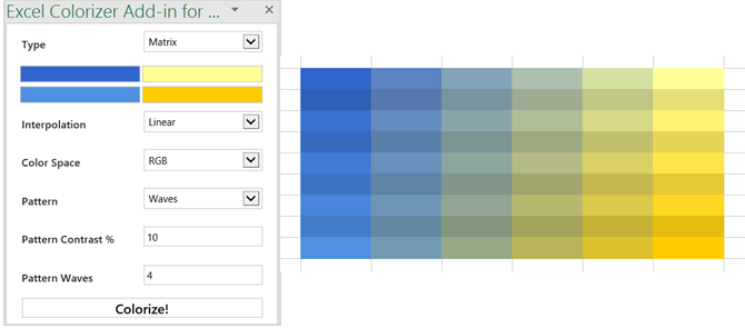 fogli di calcolo gradevoli microsoft excel colorizer aggiuntivo