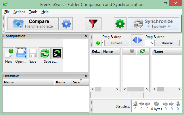 Questa è una schermata di uno dei migliori programmi Windows chiamati FreeFileSync