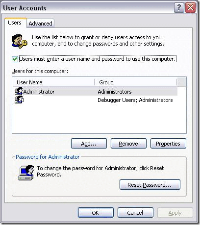 recuperare la password dell'amministratore persa windows xp