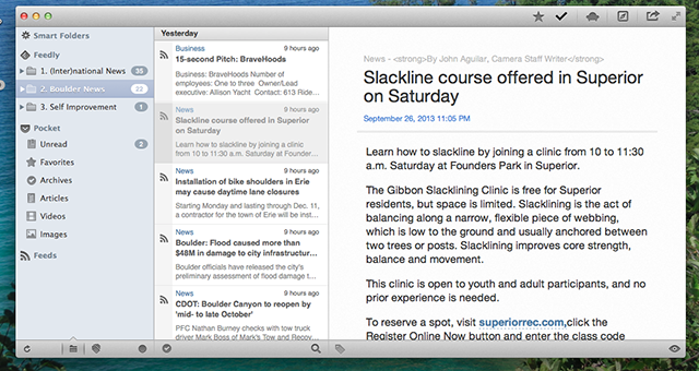 Sostituisci Reader: 3 migliori client RSS desktop per il readkit principale di Mac OS X.