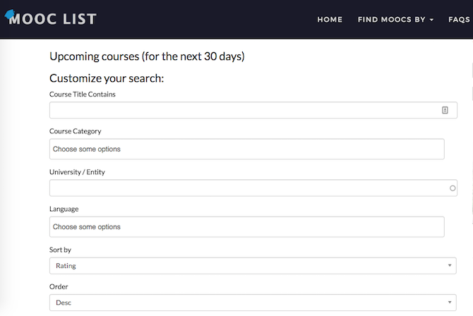 mooc-list corsi online