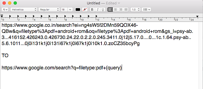 Semplificazione dell'URL di ricerca di Google