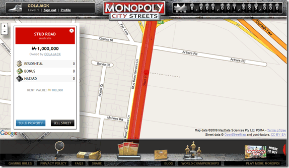 Gioca a Monopoly Online con altre persone usando Compra le strade del mondo