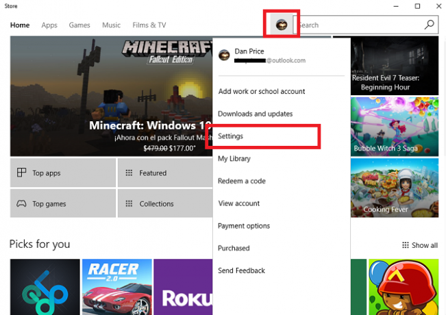 memorizzare le impostazioni offline di Windows 10