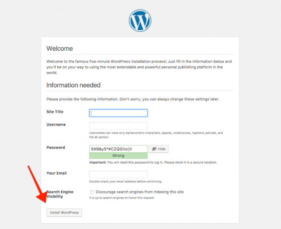 installa wordpress su cloud 9 3