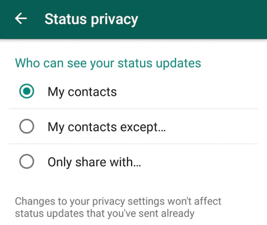 Nuova funzionalità di WhatsApp: stato e privacy