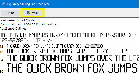 installa font