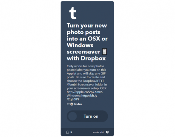 La guida IFTTT definitiva: usa lo strumento più potente del Web come un professionista 50IFTTT TumblrPhotosToScreensaver