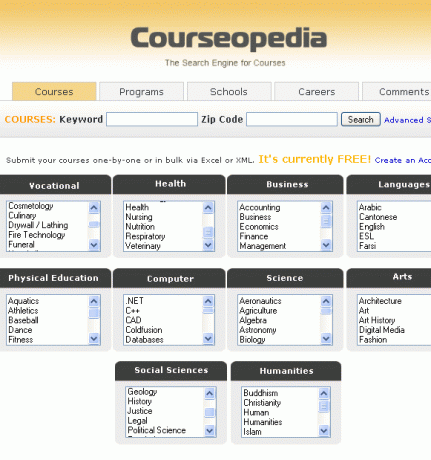 directory dei corsi universitari