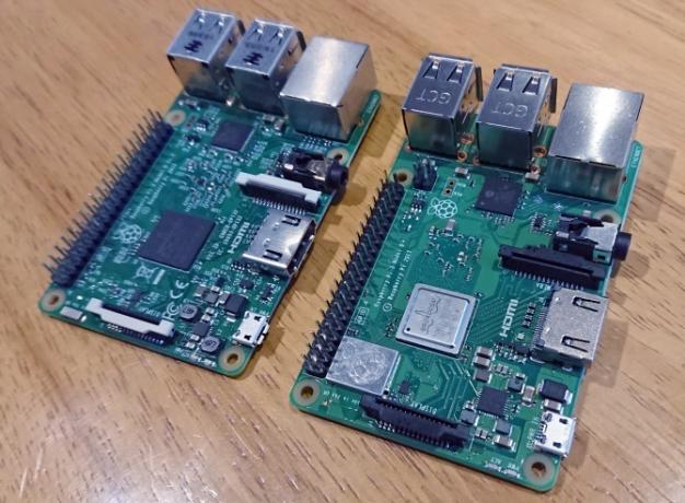 Due diversi modelli di Raspberry Pi