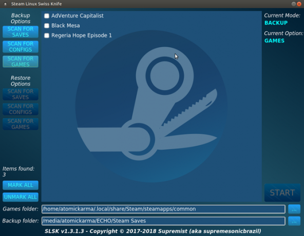 come eseguire il backup di Steam salvare i dati di gioco su Linux