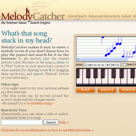 motore di ricerca melodia