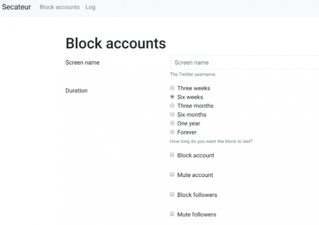 Secateur ti consente di bloccare o silenziare anche gli account Twitter e i loro follower, per assicurarti di non vedere mai i loro tweet