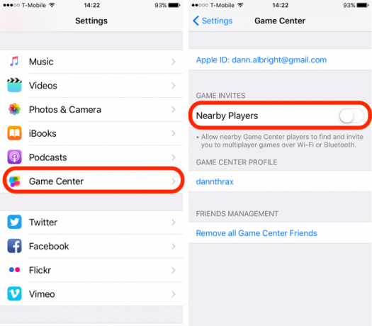 iOS 10 Feature Game Center nelle vicinanze