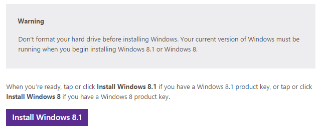 File di installazione di Windows 8.1