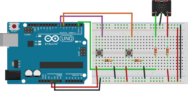 Arduino-Midi-Controller-Circuit