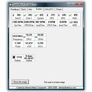 monitor della temperatura del sistema