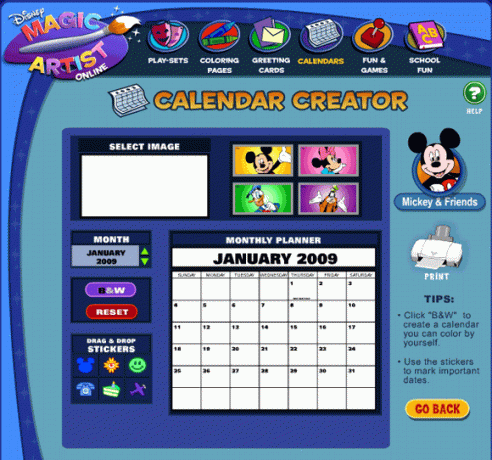 Creatore del calendario di Disney